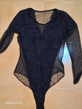 Body pizzo nero taglia M