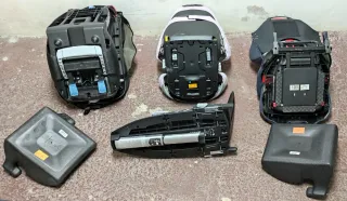 LOTE 3 SILLAS COCHE BEBÉ + BASE ISOFIX + ALZADORES