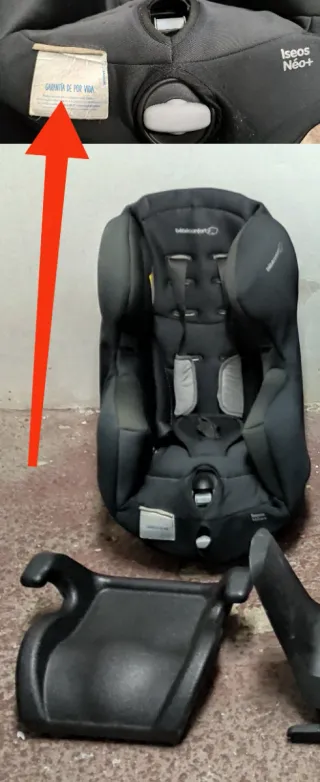 LOTE 2 SILLAS COCHE BEBÉ + BASE ISOFIX + ALZADORES