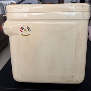 Maletas moto antiguas beige