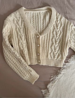 Cárdigan/jersei punto beige