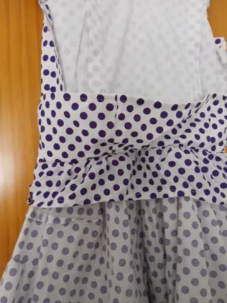 Traje de flamenca lunares morado