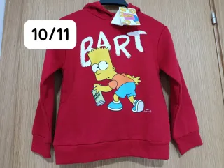 Sudadera Bart Simpson Talla 7-15 años