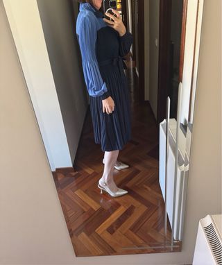 Vestido Adolfo Dominguez Azul Talla M