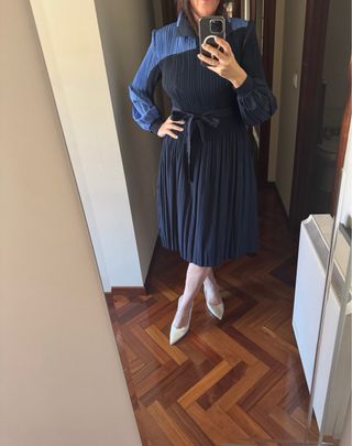 Vestido Adolfo Dominguez Azul Talla M