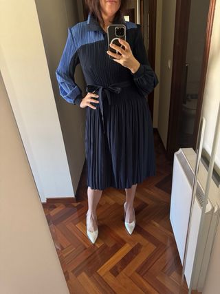 Vestido Adolfo Dominguez Azul Talla M