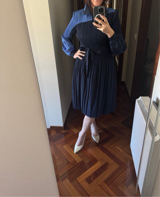 Vestido Adolfo Dominguez Azul Talla M