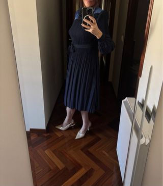 Vestido Adolfo Dominguez Azul Talla M