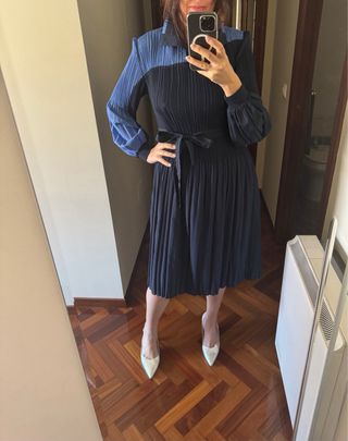 Vestido Adolfo Dominguez Azul Talla M