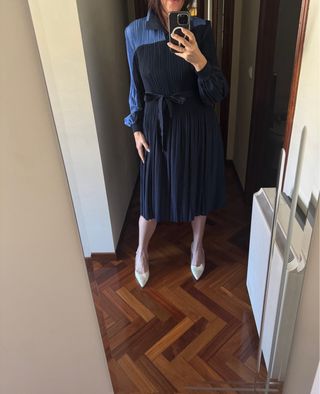 Vestido Adolfo Dominguez Azul Talla M