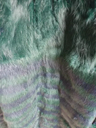 Abrigo Maje Piel Verde Multicolor