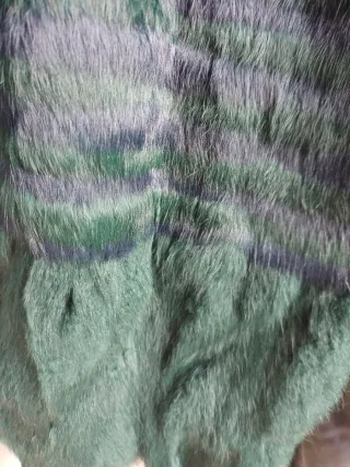 Abrigo Maje Piel Verde Multicolor