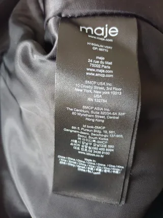 Abrigo Maje Piel Verde Multicolor