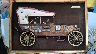 Cuadro Coche Packard 1915 Reciclado