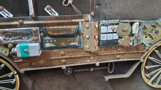 Cuadro Coche Packard 1915 Reciclado