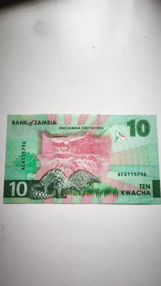 Billete 10 Kwacha Zambia 2024