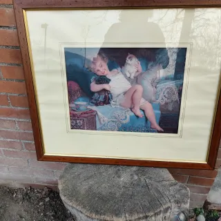 Stampa con cornice in legno