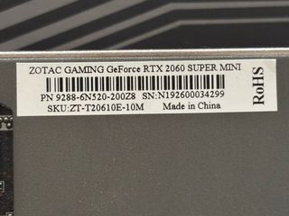 Tarjeta Gráfica Zotac Gaming GeForce RTX 2060 mini