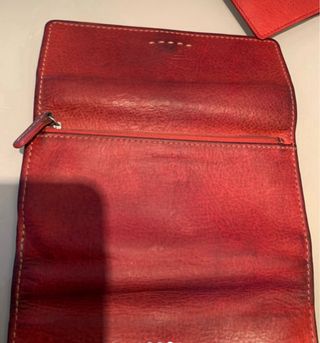 Portafoglio Fossil Rosso Pelle