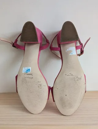 Sandalias Gloria Ortiz T.37 Rosa Fucsia Ante