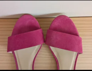 Sandalias Gloria Ortiz T.37 Rosa Fucsia Ante