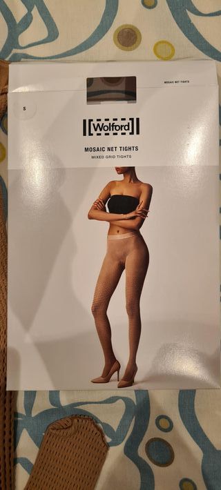 2 pares Pantis Wolford Fantasía Beige y marron