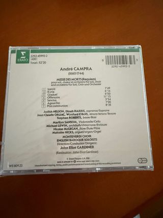 5 CDs Música Clásica: Campra, Chopin, Schubert.