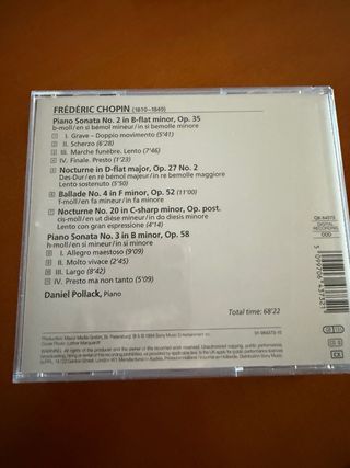 5 CDs Música Clásica: Campra, Chopin, Schubert.