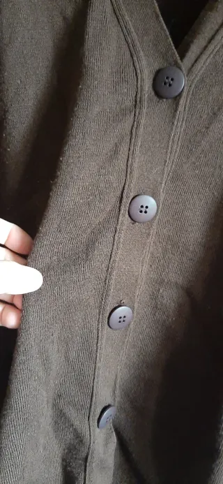 Cardigan donna misto lana marrone