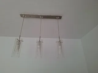 Lámpara colgante salón/comedor con focos cristal