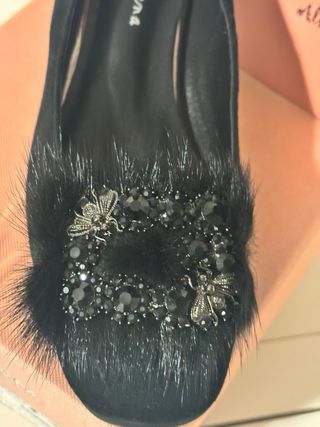 Manoletinas tacón joya Alma en Pena