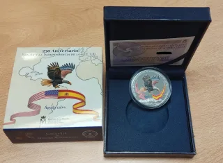 Moneda 10€ Plata Águila Calva 250 Aniversario