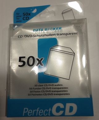 50 custodie in plastica trasparente per CD e DVD