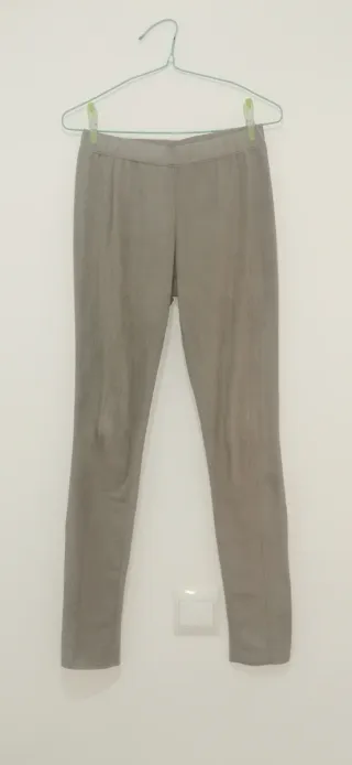 Leggings de antelina grises