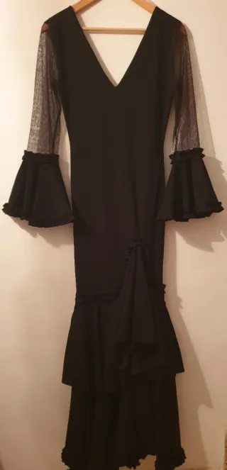 Vestido Flamenco Negro Volantes