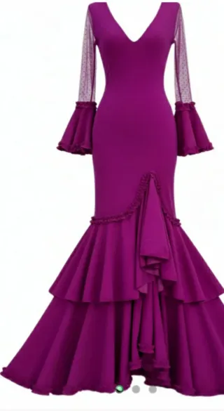 Vestido Flamenco Negro Volantes