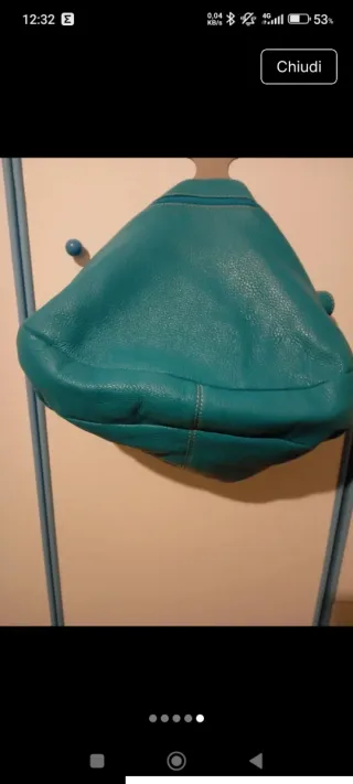 Borsa a spalla turchese