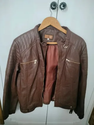 Cazadora de piel marrón Lloyd's Talla M