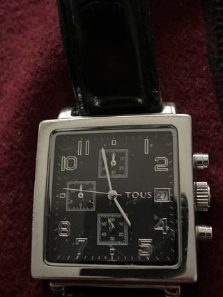 Reloj Tous Cuadrado Negro y Plateado