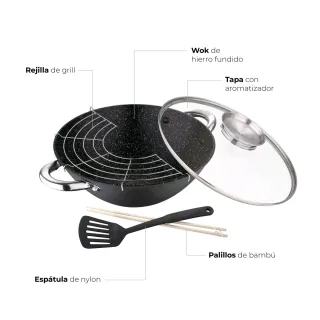 ¡¡-50%!! | Renberg - Wok Ø28x9,4cm Antiadherente