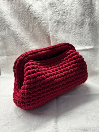 Pochette rossa uncinetto 20cm