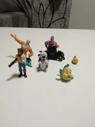 Lote figuras goma Disney La Sirenita