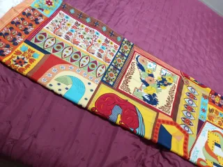 Pañuelo seda grande multicolor mujer estilo Hermés