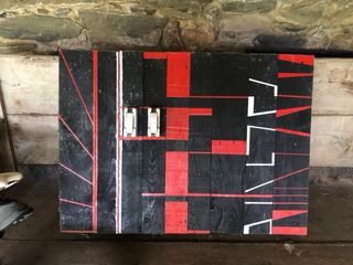 Escultura de Palets Pintados Multicolor