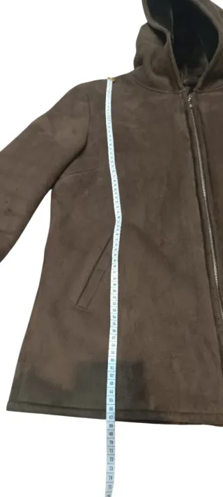 Chaquetón Zara Marrón con Capucha