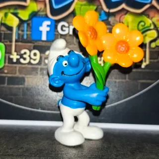 Puffi Smurf con fiori
