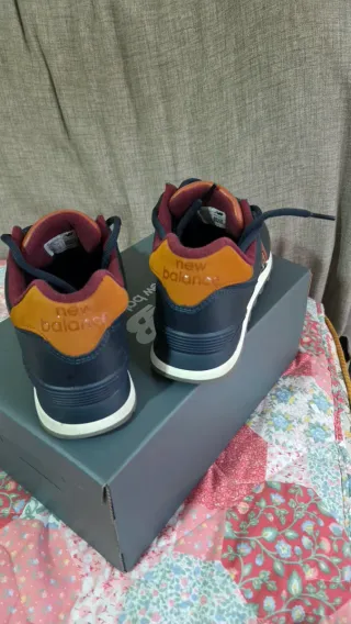 New Balance 574 Blu/Arancio Taglia 42