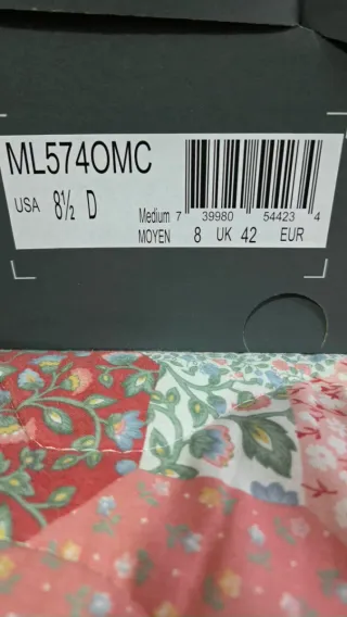 New Balance 574 Blu/Arancio Taglia 42