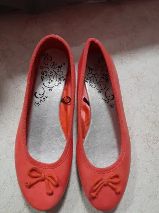 Bailarinas naranjas y rosas talla 40
