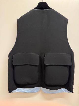 Gilet Versace uomo nero con tasche